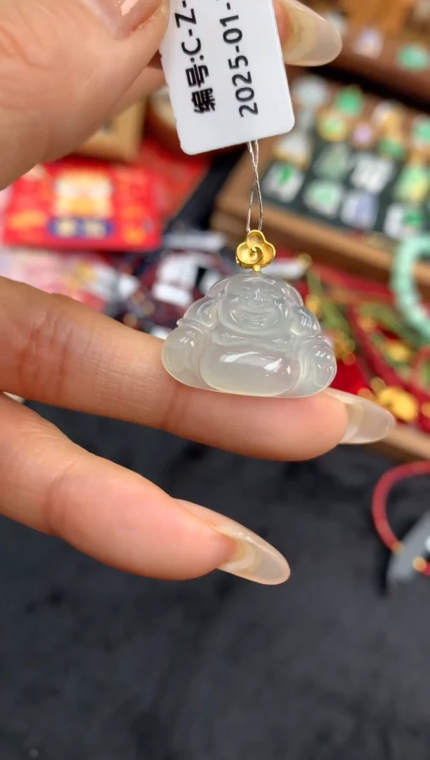 【闪购商品】翡翠颈饰18K金镶嵌佛公