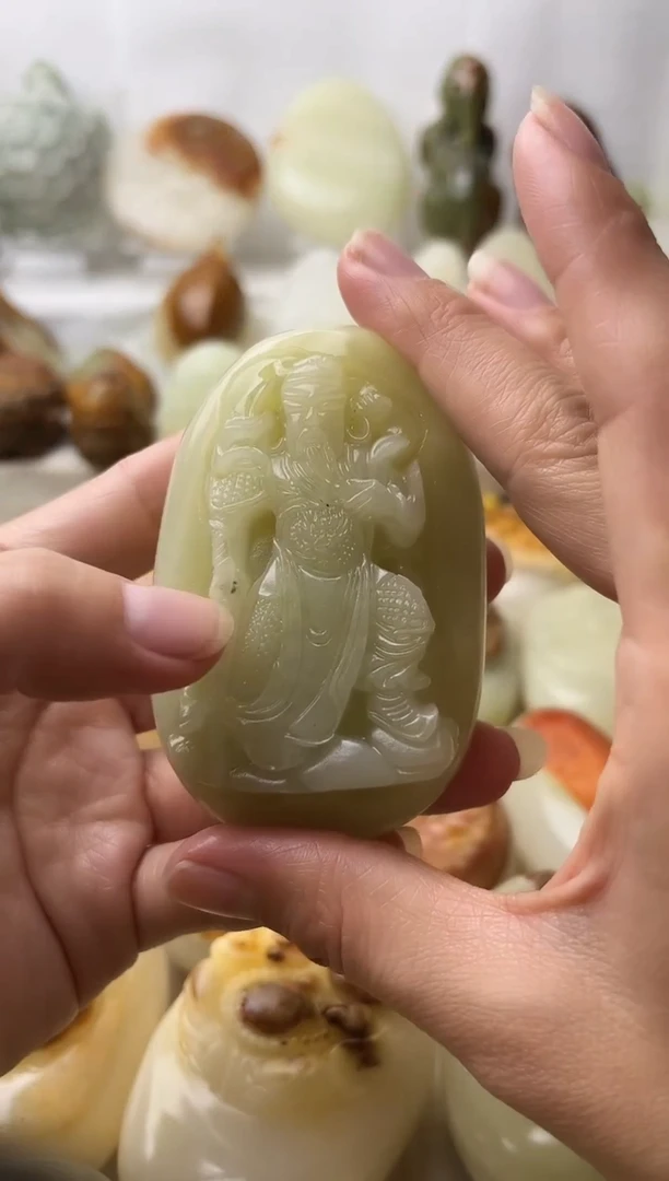 石材古青石棉纹正常不退换关公