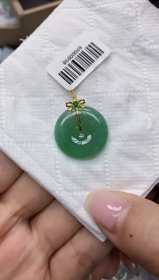 颈饰18K金镶嵌翡翠11111111