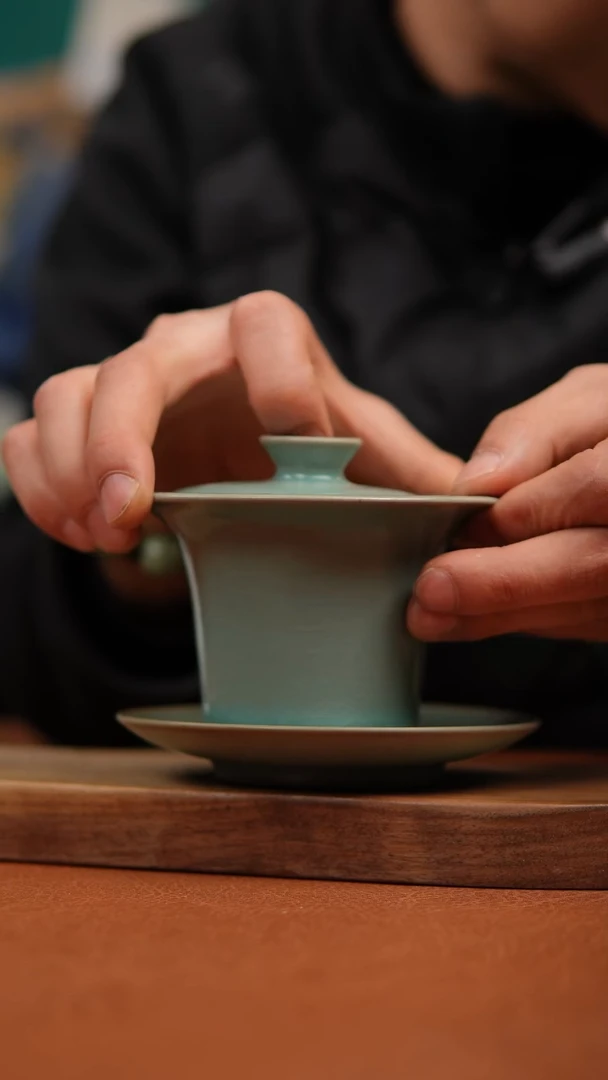 【闪购商品】瓷片仿古马蹄盖碗微瑕福利