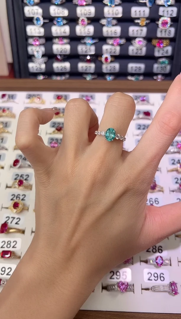 碧玺戒指银S925镶嵌0000