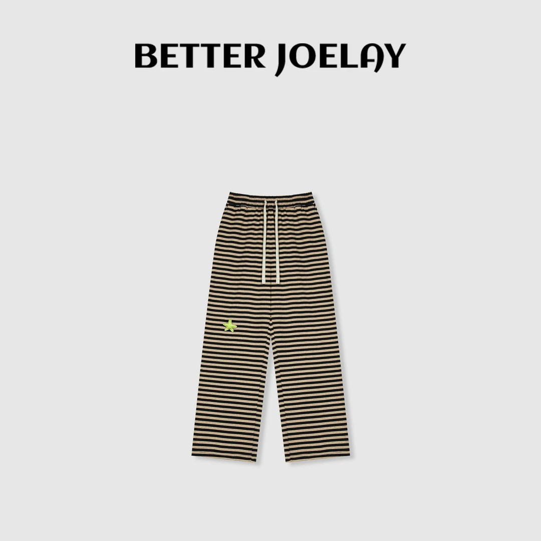 BETTER JOELAY-【条纹海星】时尚休闲直筒裤子宽松百搭KKH2221