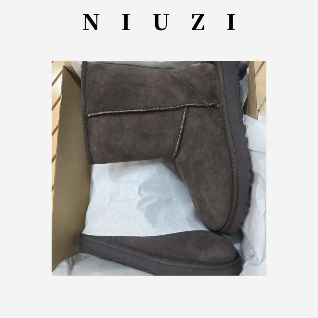 NIU ZI 经典中筒雪地靴“中国制造