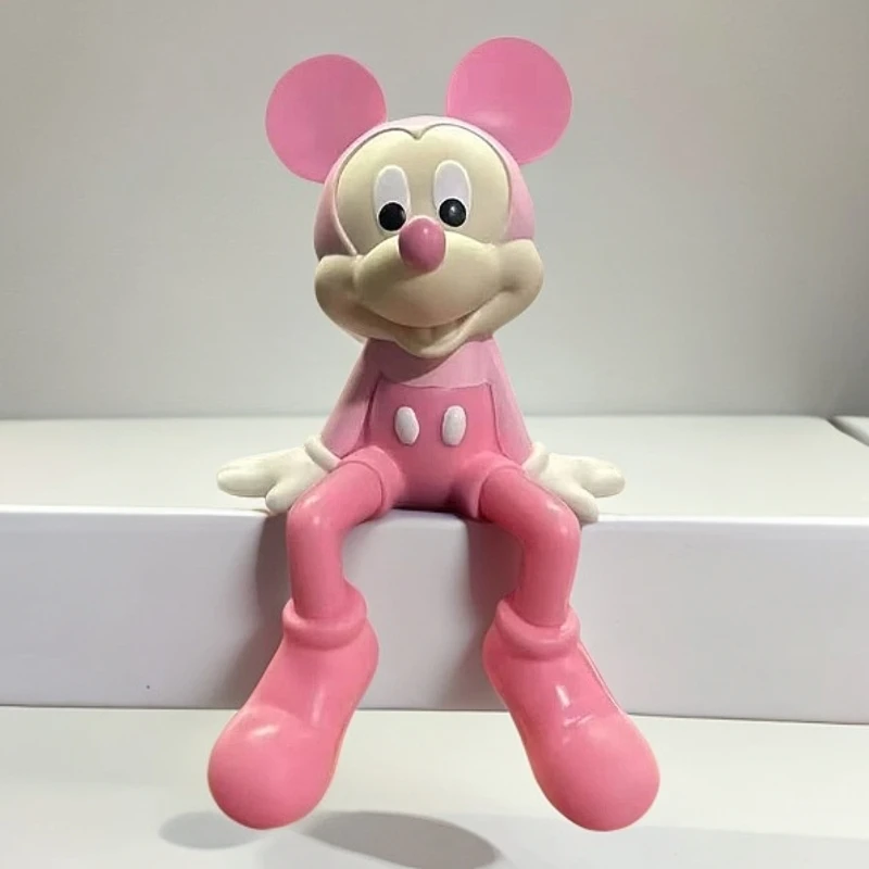 创意米奇家居摆件粉色坐姿米奇轻奢玄关客厅电视柜餐边柜装饰摆件