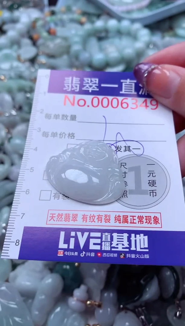 翡翠未镶嵌吊坠(不含链)6349