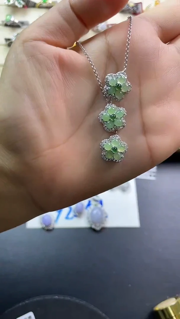 银S925镶嵌戒指翡翠翡翠 蛋面 银S925镶嵌