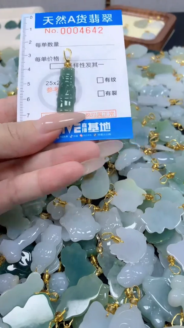 翡翠未镶嵌颈饰净货-4642