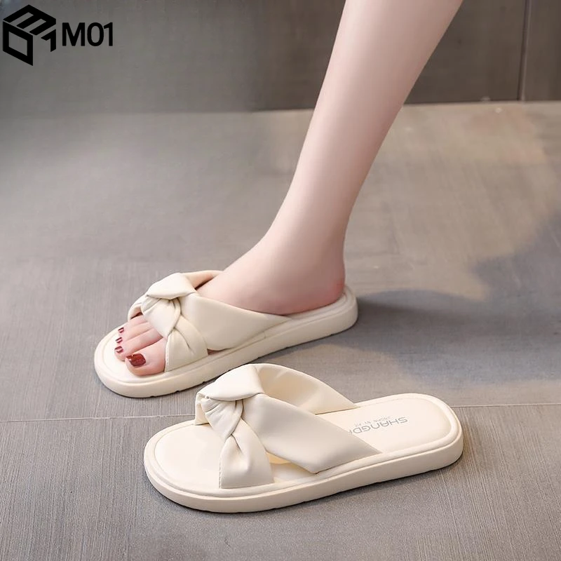 M01泽西风超软踩屎感凉拖女夏季外穿平底一字拖百搭爆款凉拖鞋