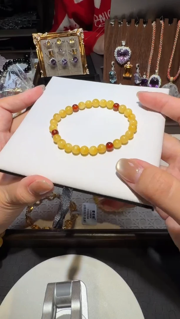 手链琥珀未镶嵌蜜蜡手串diy