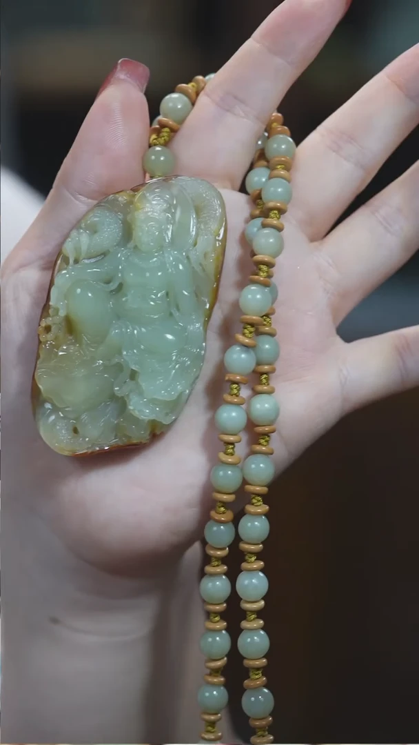 颈饰未镶嵌和田玉观音