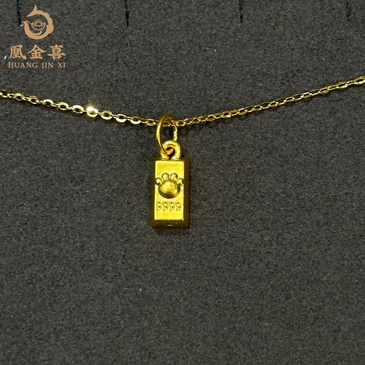 107【凰金喜】招财猫爪小金块宫廷黄金足金999