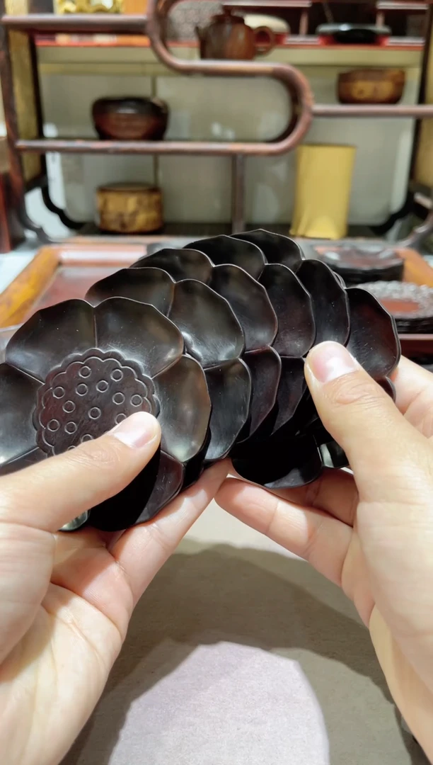 【闪购商品】木精品木雕莲花6片精工细作