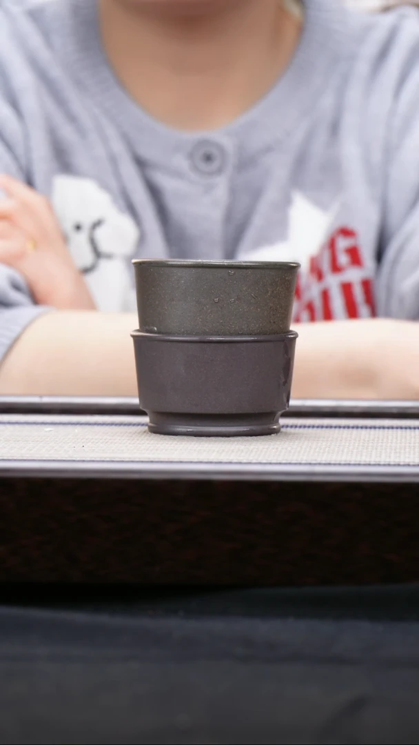 【闪购商品】紫砂茶壶清灰紫泥  宽口杯一对