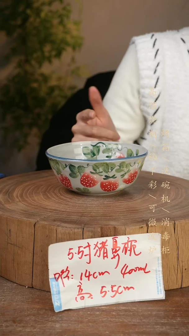 碗瓷景德镇手工手绘高温瓷釉下彩