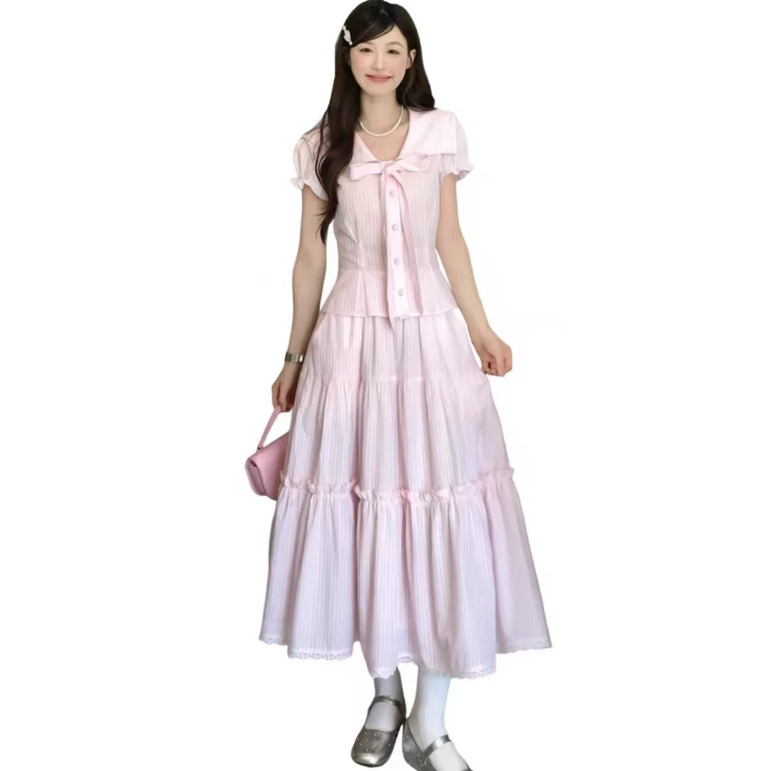 胖MM时尚百搭休闲纯欲通勤少女套装