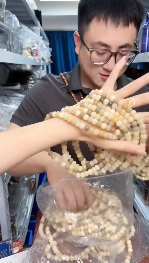 白玉菩提手串多宝菩提双圈手串