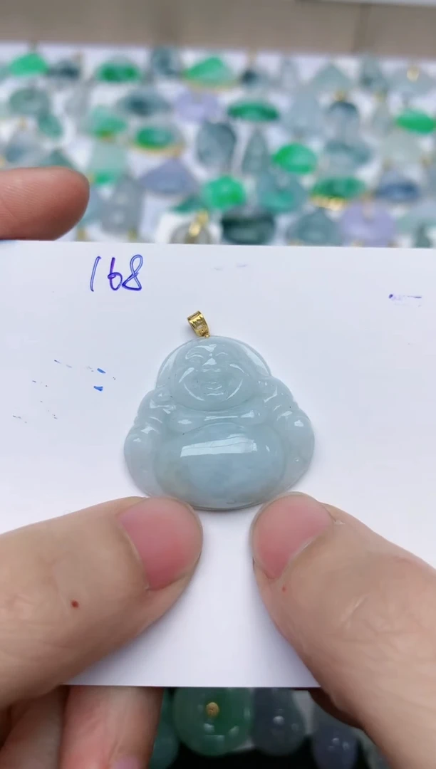 【闪购商品】翡翠颈饰18K金镶嵌天然翡翠A货