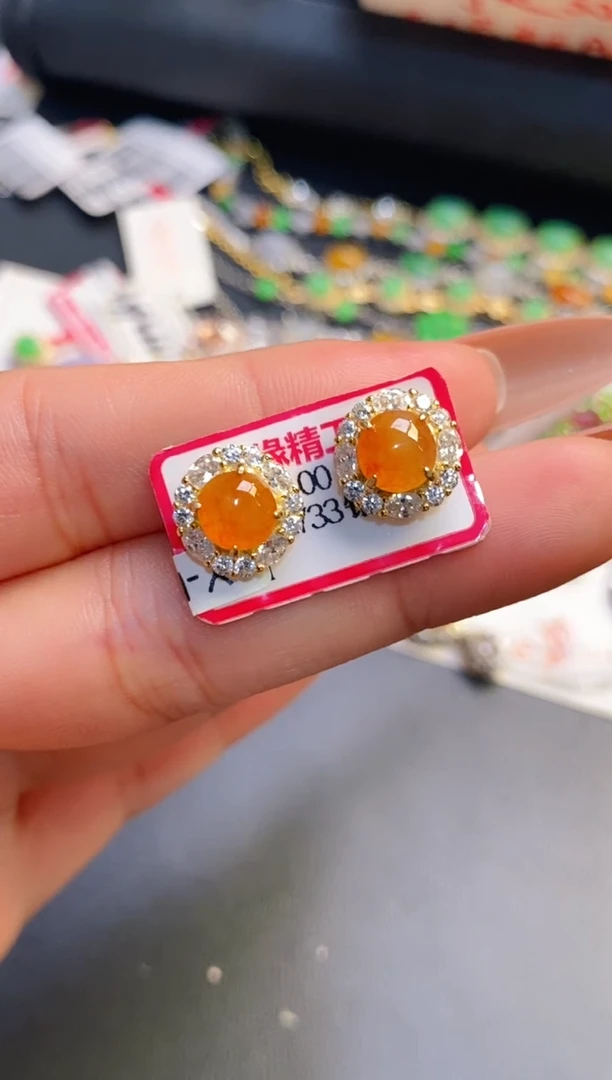 银S925镶嵌戒指翡翠天然