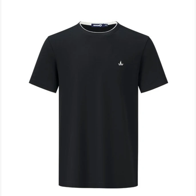 [凉感冰川棉]navigare意大利小帆船短袖T恤男士夏季简约圆领上衣