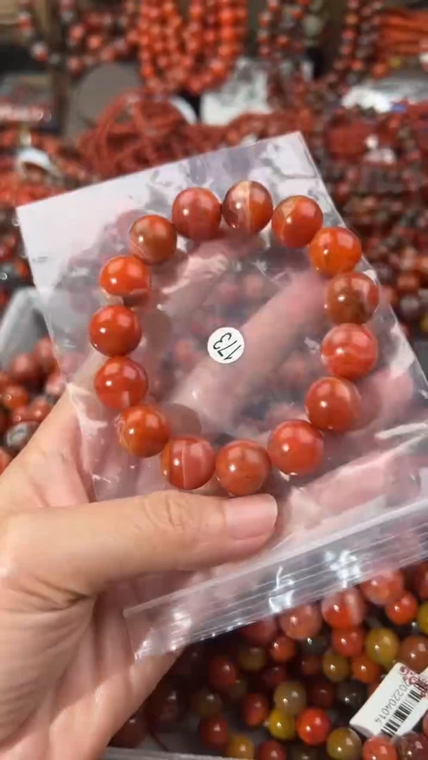 南红玛瑙手串未镶嵌14+