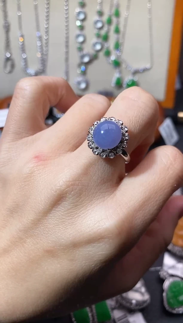 【闪购商品】翡翠戒指18K金镶嵌戒指