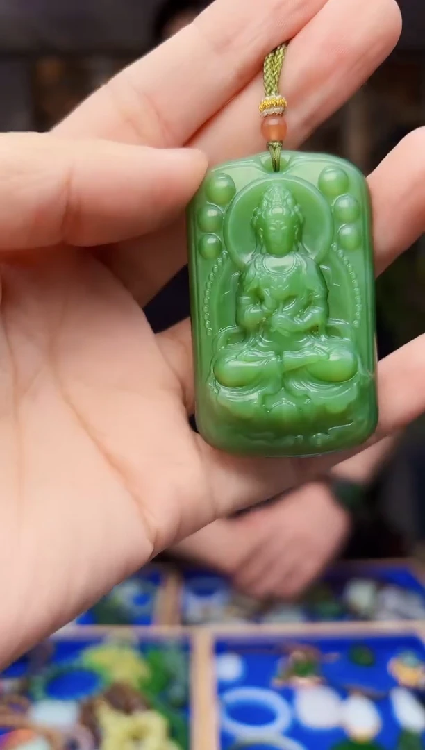 和田玉未镶嵌挂件拍一发一