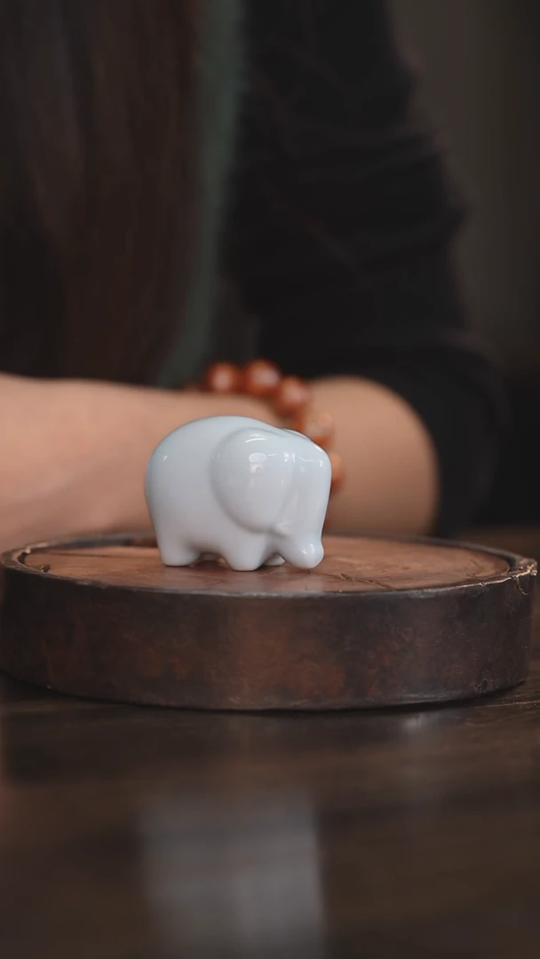 【闪购商品】杯9柴房陶瓷丨蓝色象茶宠