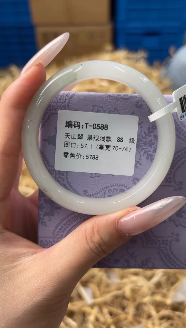未镶嵌手镯石英质玉T-0588