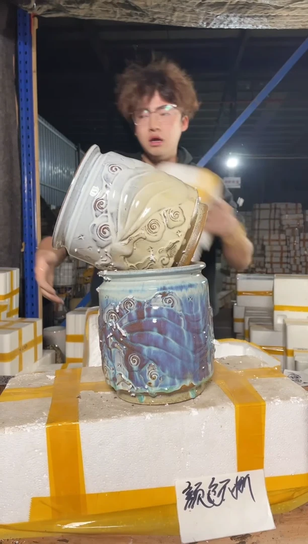 紫砂花盆宜兴紫砂粗陶花盆18-20