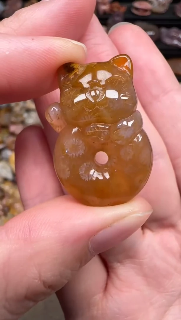 颈饰未镶嵌硅化珊瑚（珊瑚玉）386