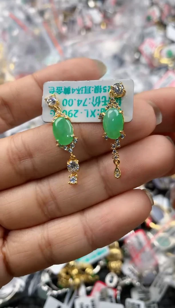 银S925镶嵌戒指翡翠3333----3