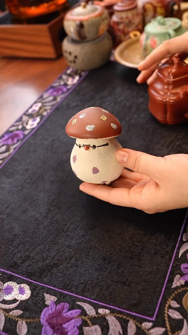 茶壶紫砂蘑菇小鸡