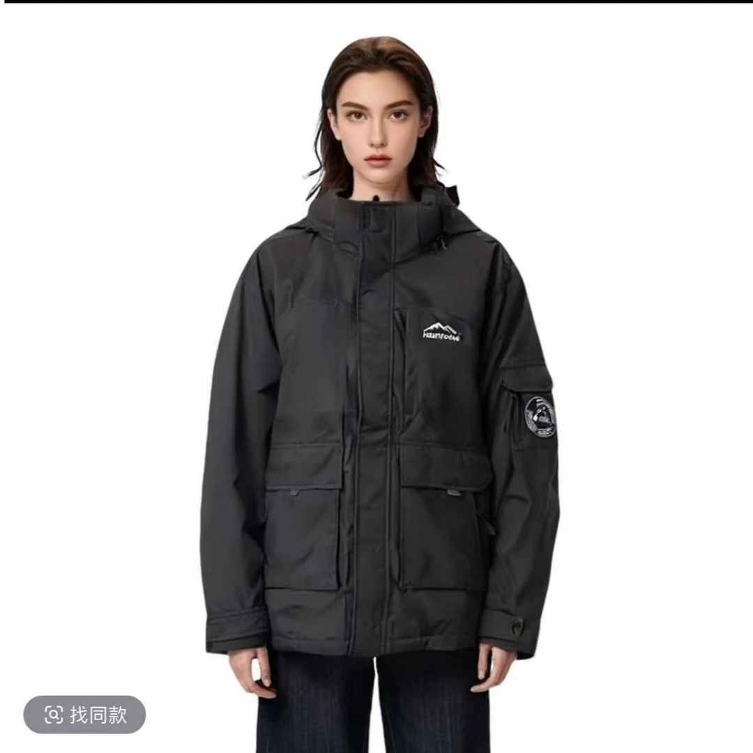 Y-960（90绒）冬季新款情侣时尚百搭连帽防寒羽服外套