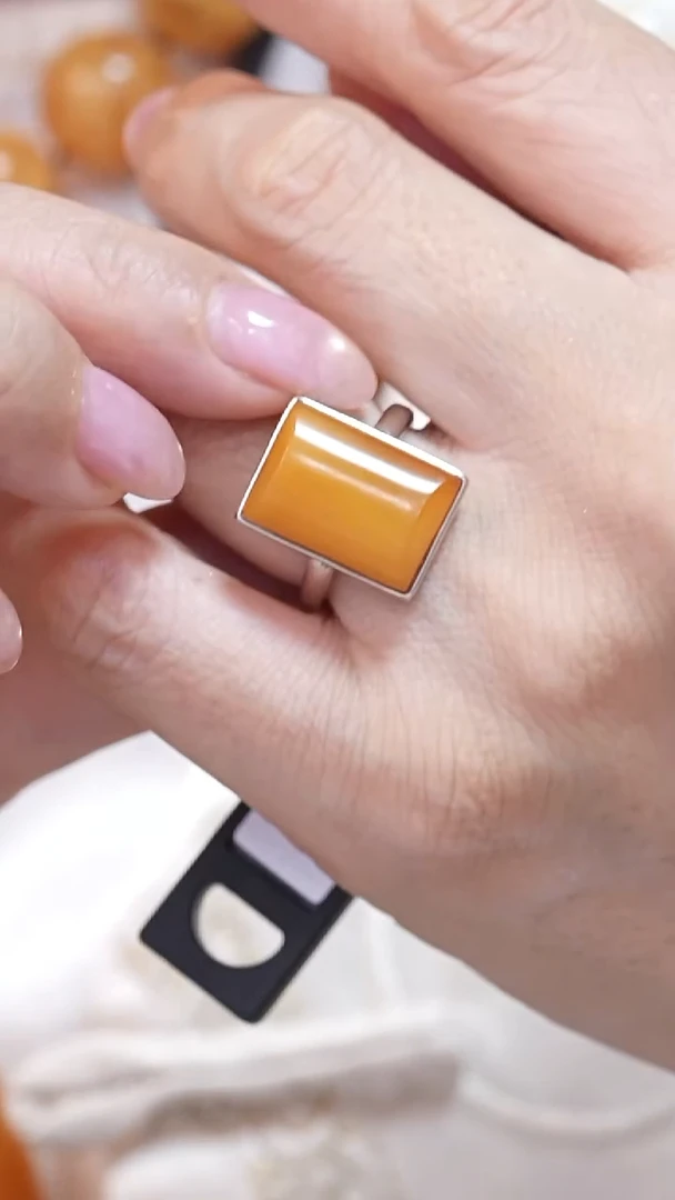 蜜蜡颈饰银S925镶嵌7495天然蜜蜡珠宝奇石云端妖孽全部保真