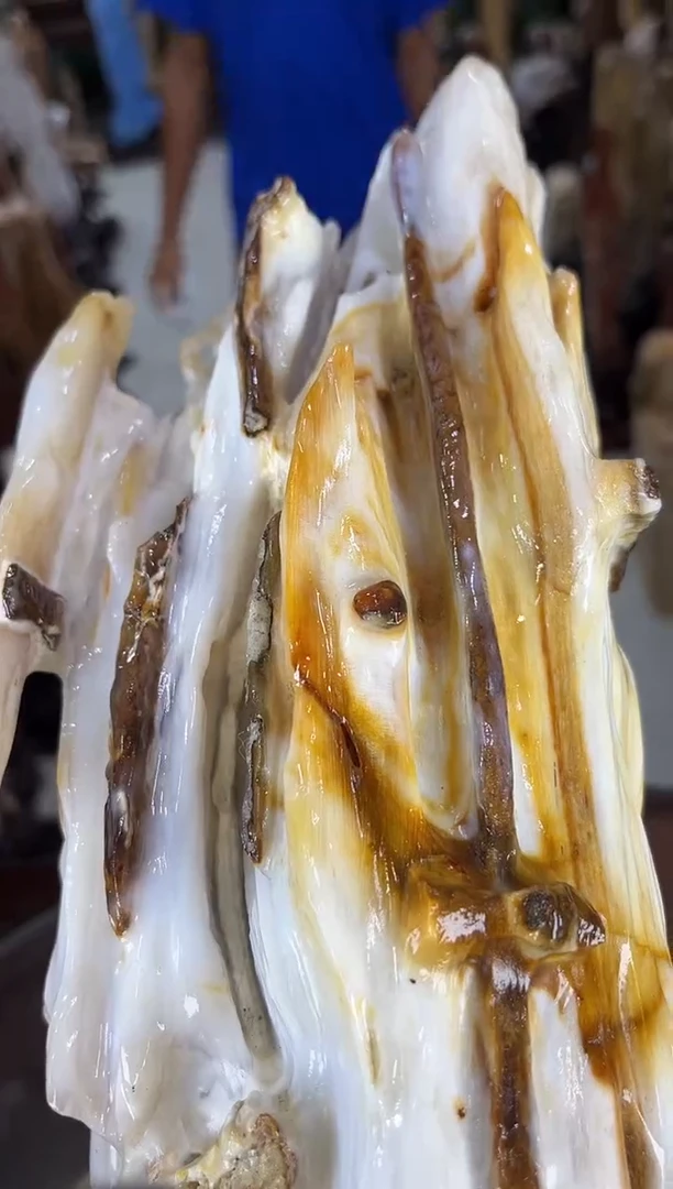 缅甸天然树化玉摆件