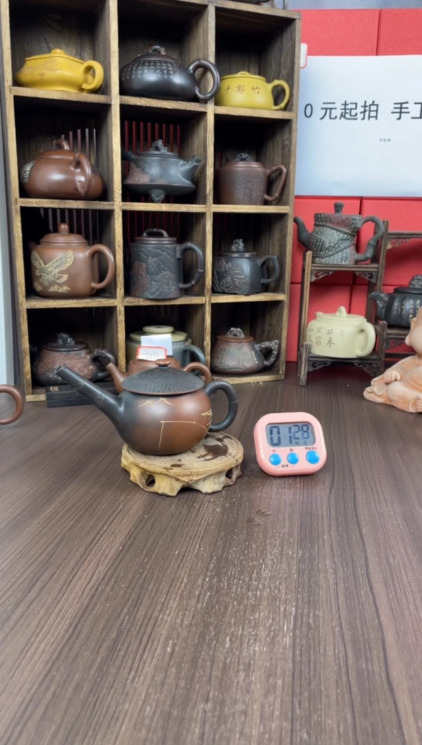 钦州坭兴陶手工壶直播（钟）