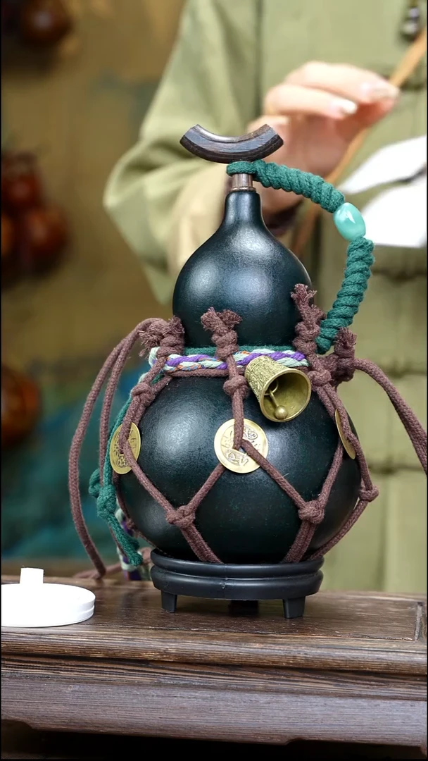 YZ083复古网兜款天然酒葫芦（一物一拍）