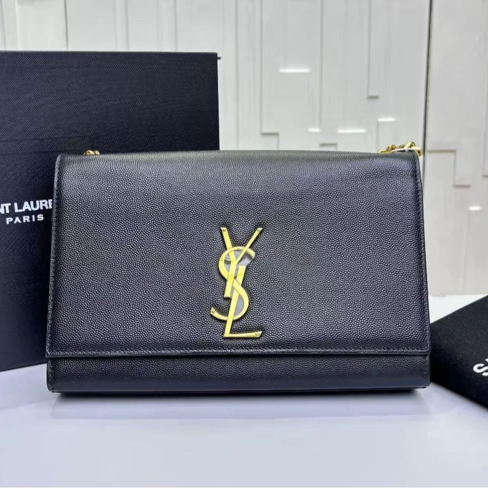 99新 YSL/圣罗兰 ysl黑金kate中号
