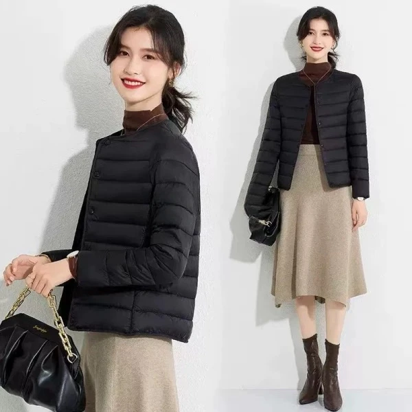 小彩虹品牌渠道品成人款款轻薄内胆休闲羽绒服R5200