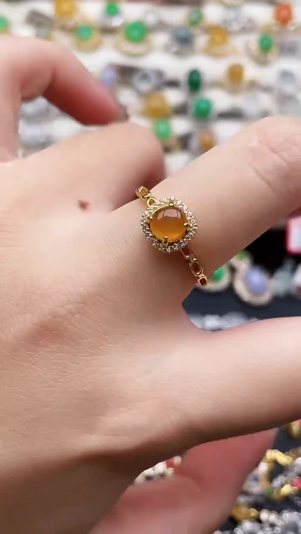 银S925镶嵌戒指翡翠74