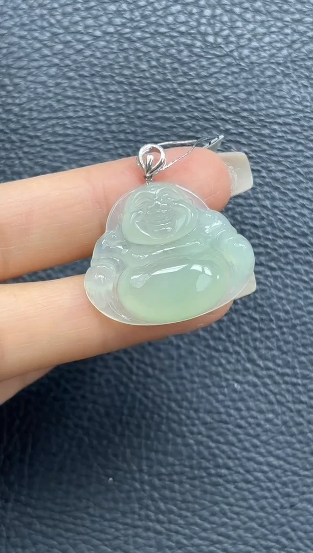 颈饰18K金镶嵌翡翠YM-114 佛公