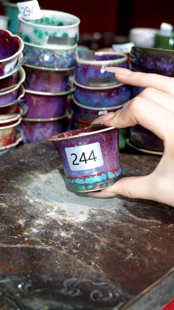 摆件精品窑变钧瓷茶器