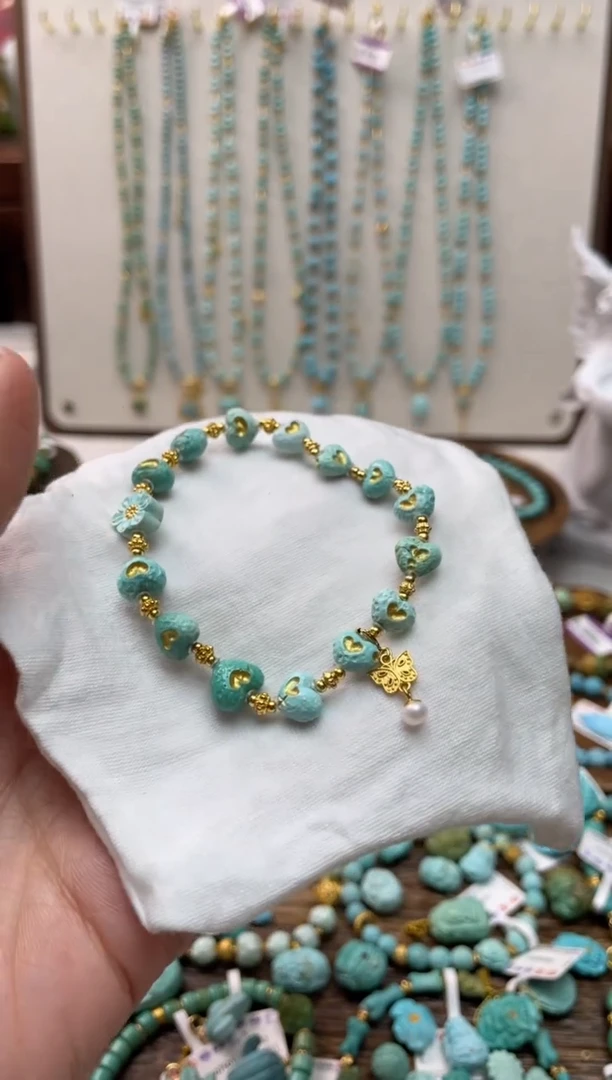 【闪购商品】绿松石手串银S925镶嵌74