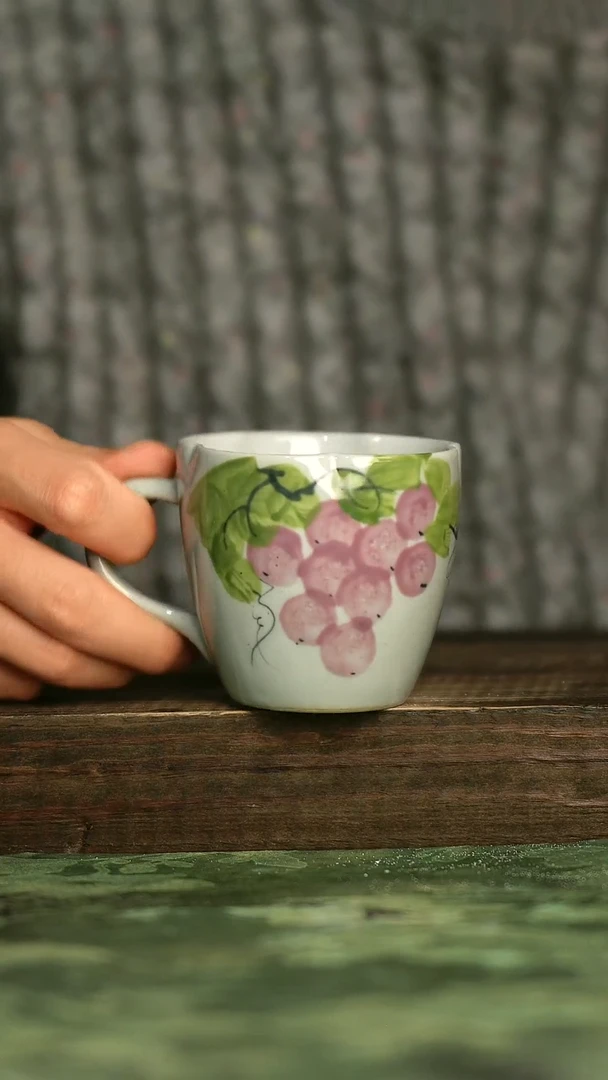 陶瓷青诗集手工手绘瓷器