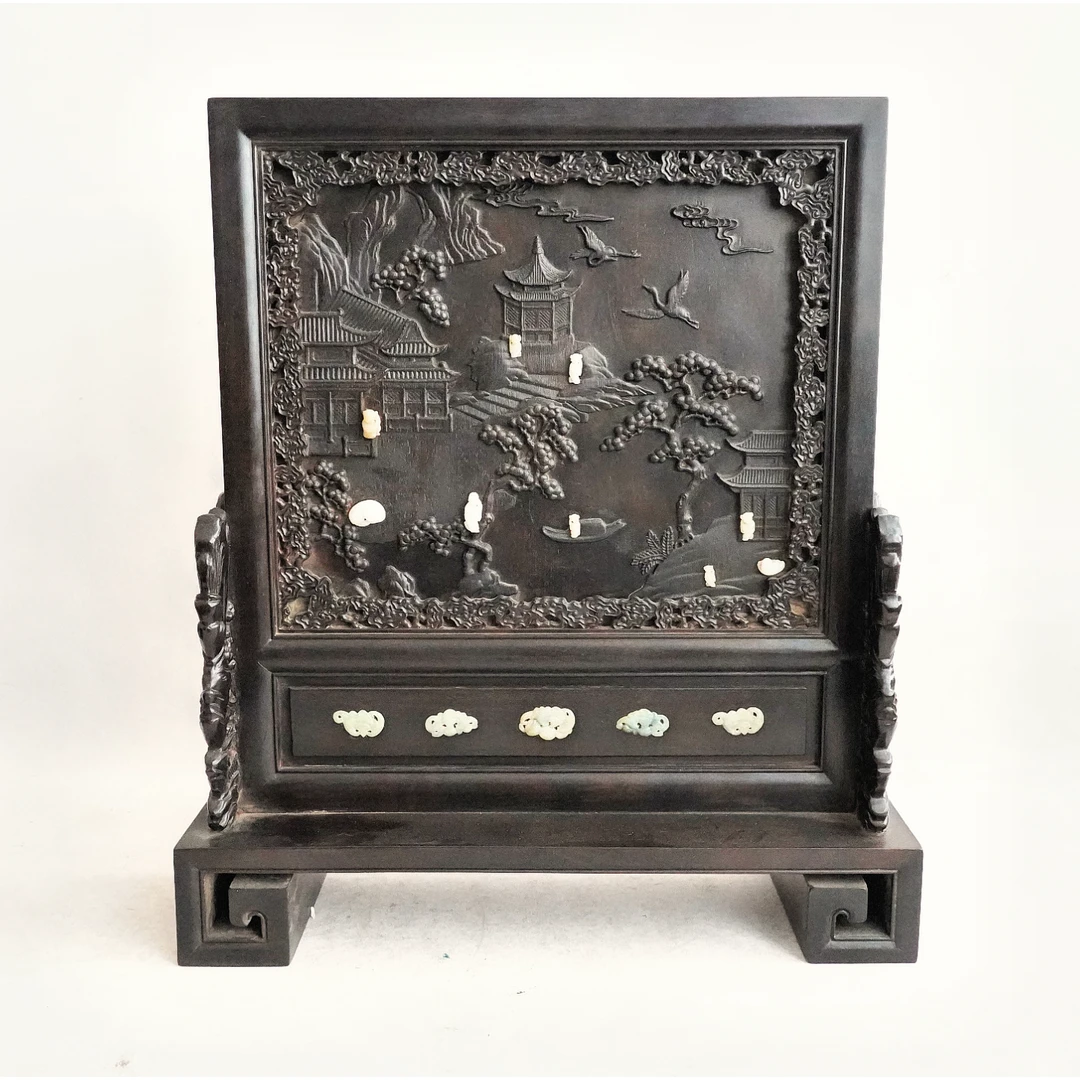 文华开物第246期拍品 11 清 紫檀木插屏