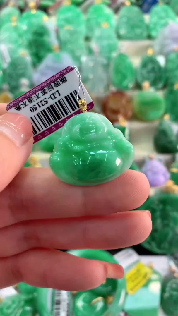 【闪购商品】翡翠吊坠(不含链)18K金镶嵌挂件