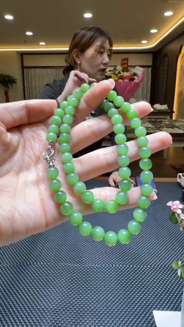 颈饰未镶嵌和田玉项链8mm