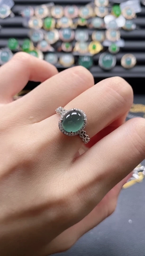 【闪购商品】翡翠戒指银S925镶嵌51151