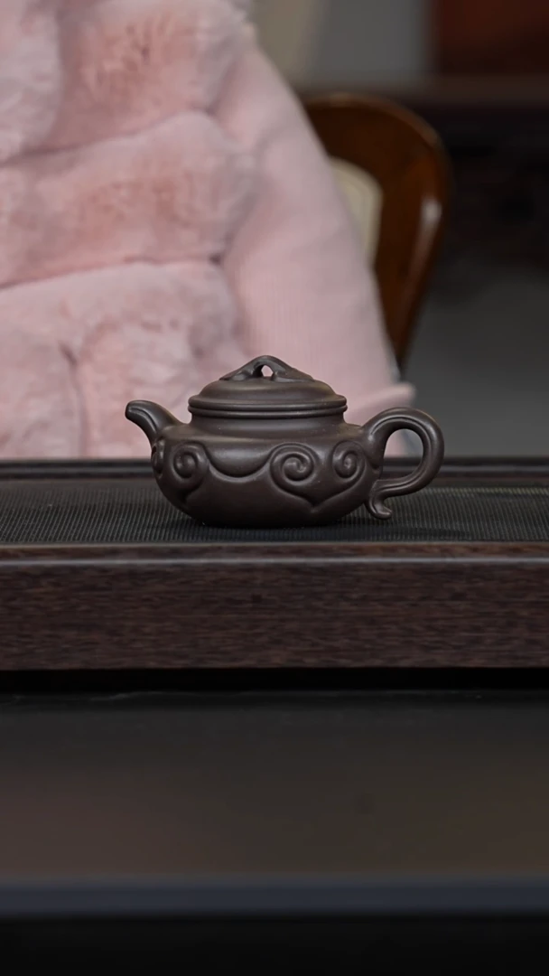 【闪购商品】紫砂茶壶天青仿古如意