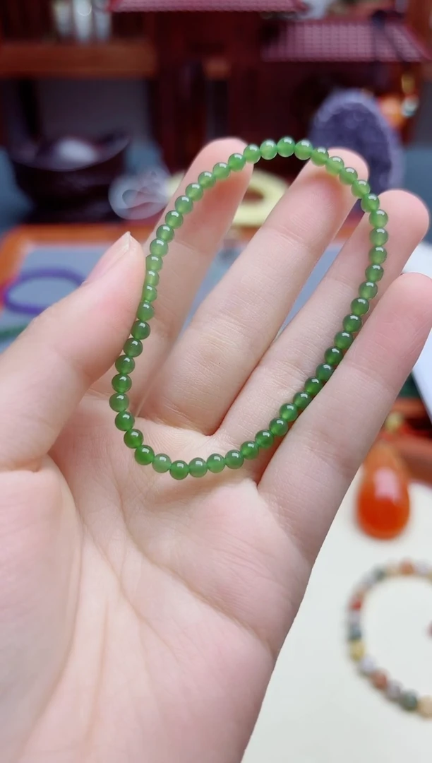 手串未镶嵌和田玉碧玉手串*1 YX